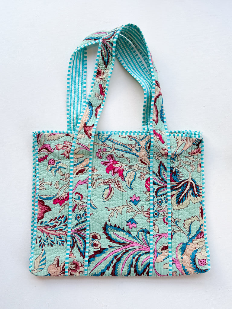 Calli Jane Tote Accessory Peacocks & Pearls Lexington Maui Mint