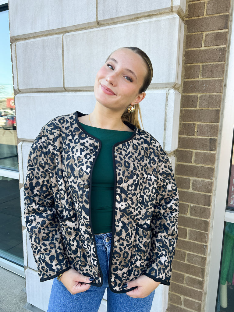 Luxe Leopard Jacket Clothing Peacocks & Pearls Lexington   