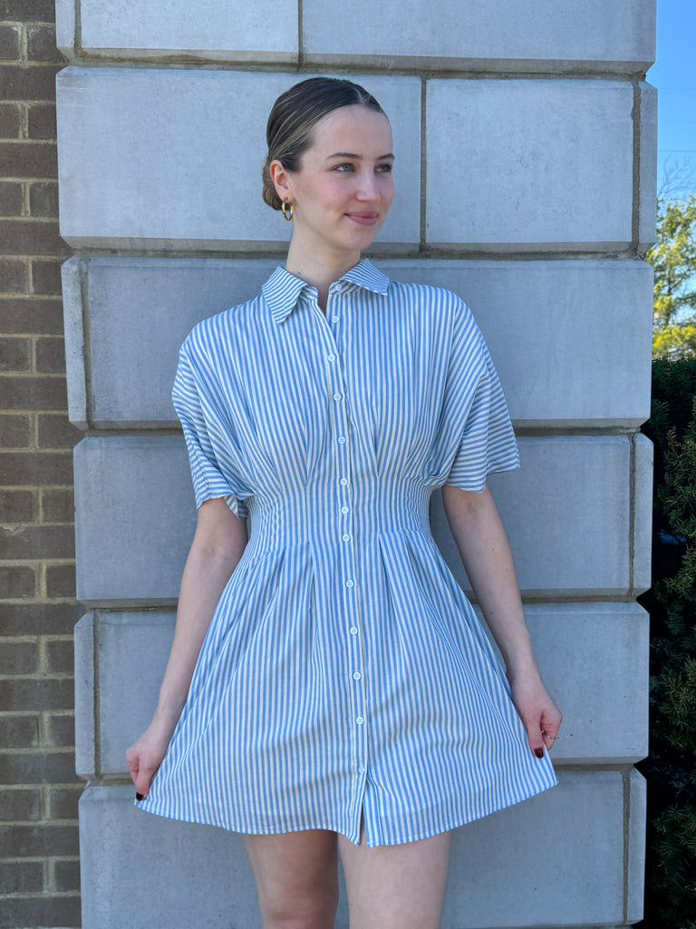 Seaside Stripes Dress Clothing Peacocks & Pearls Lexington