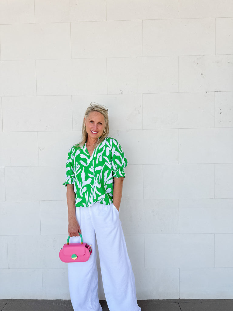 Botanical Breeze Top Clothing Peacocks & Pearls Lexington   