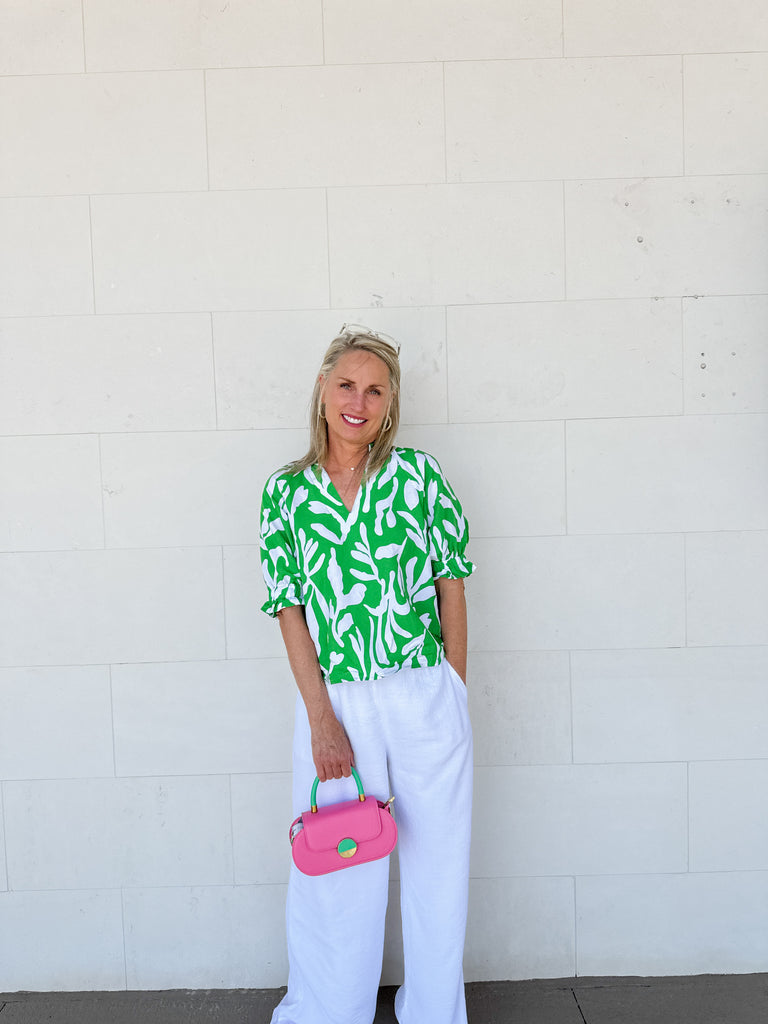 Botanical Breeze Top Clothing Peacocks & Pearls Lexington   