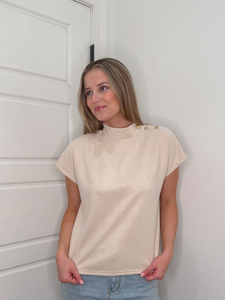 Sandstone Luxe Top Clothing Peacocks & Pearls Lexington