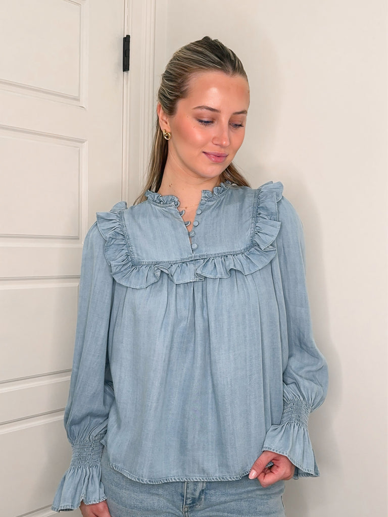 The Wild Prairie Ruffle Top Clothing Peacocks & Pearls Lexington