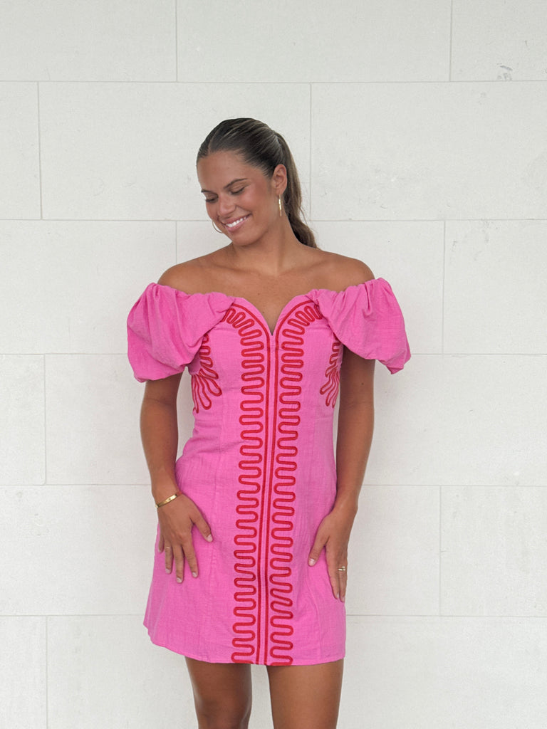Pink Crush Dress Clothing Peacocks & Pearls Lexington