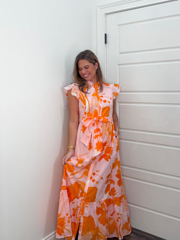 Lenira Floral Maxi Dress Clothing Peacocks & Pearls Lexington