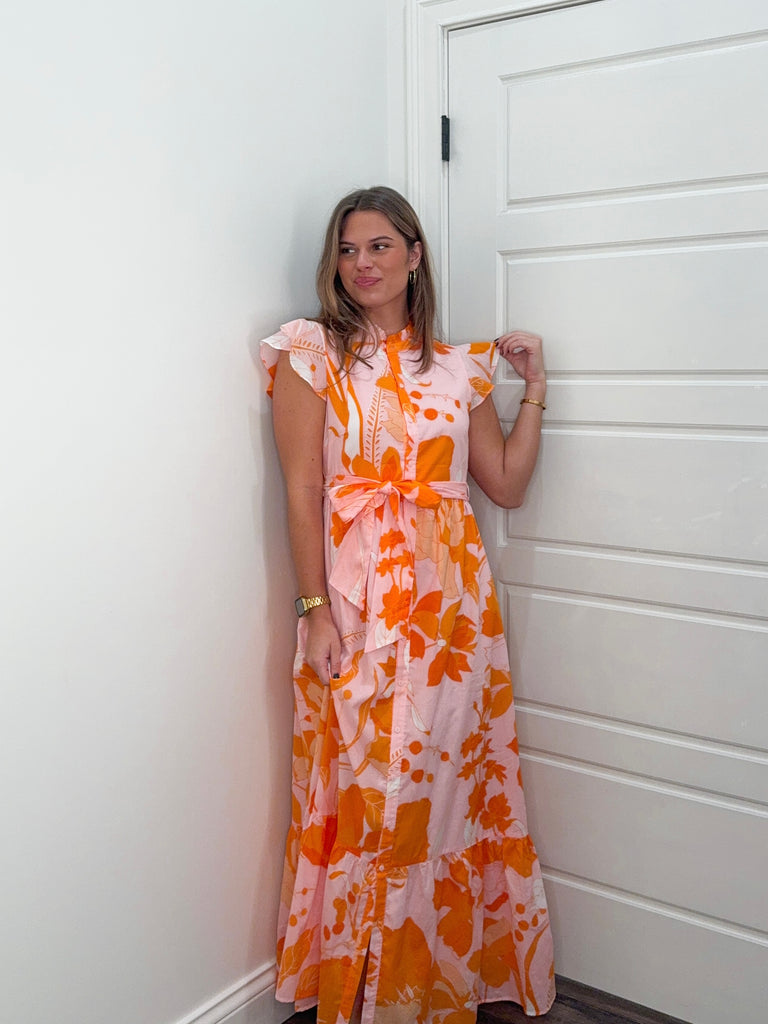 Lenira Floral Maxi Dress Clothing Peacocks & Pearls Lexington