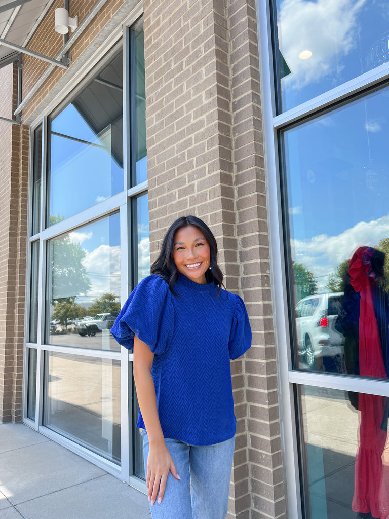 Big Blue Top Clothing THML   