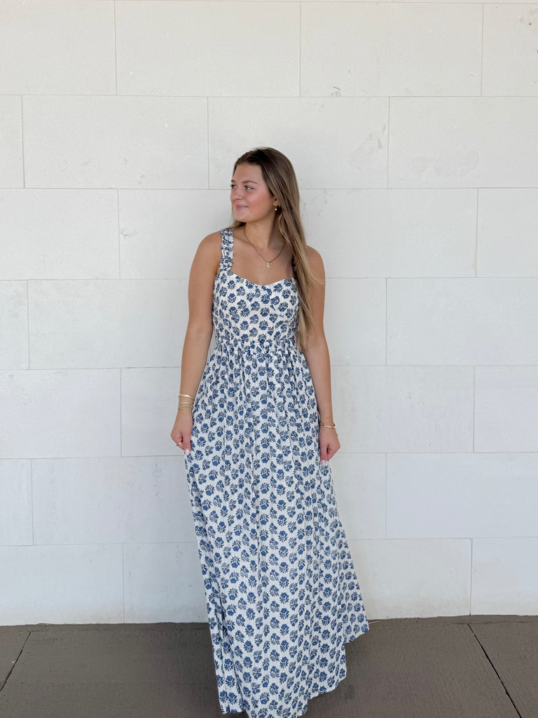 Coastal Bloom Maxi Dress Clothing Peacocks & Pearls Lexington