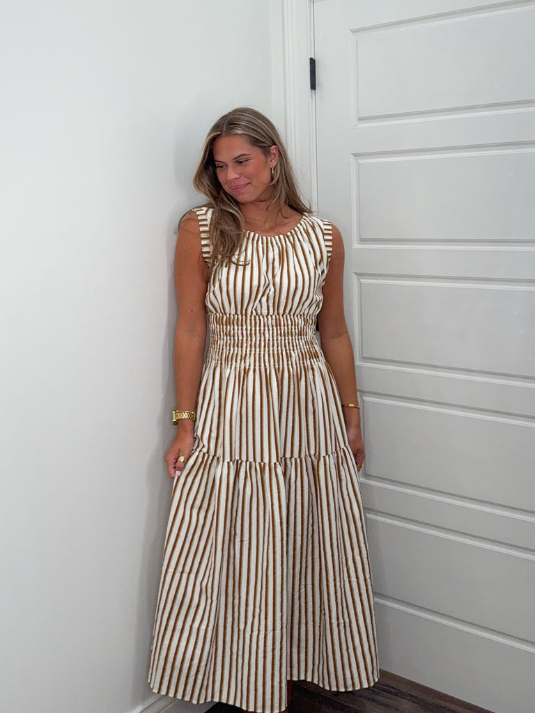 Saffron Fields Maxi Dress Clothing Peacocks & Pearls Lexington