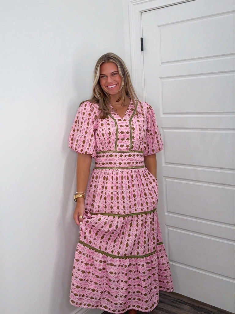 Olive Street Bloom Maxi Dress Clothing Peacocks & Pearls Lexington