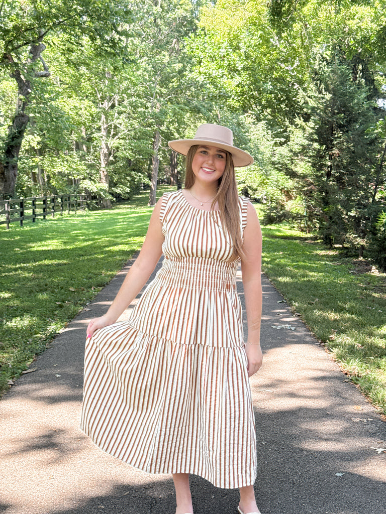 Saffron Fields Maxi Dress Clothing Peacocks & Pearls Lexington
