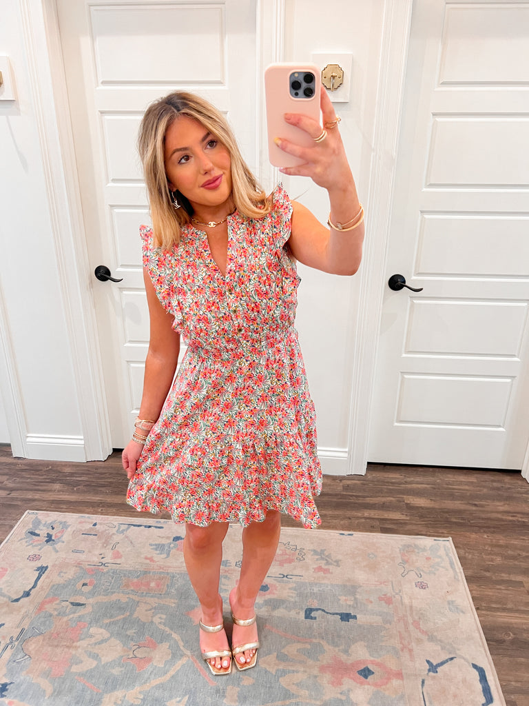 Bunny Hop Floral Dress Clothing Peacocks & Pearls Lexington   