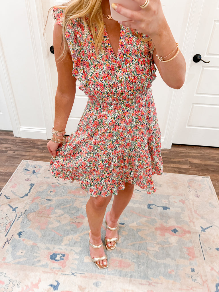 Bunny Hop Floral Dress Clothing Peacocks & Pearls Lexington   