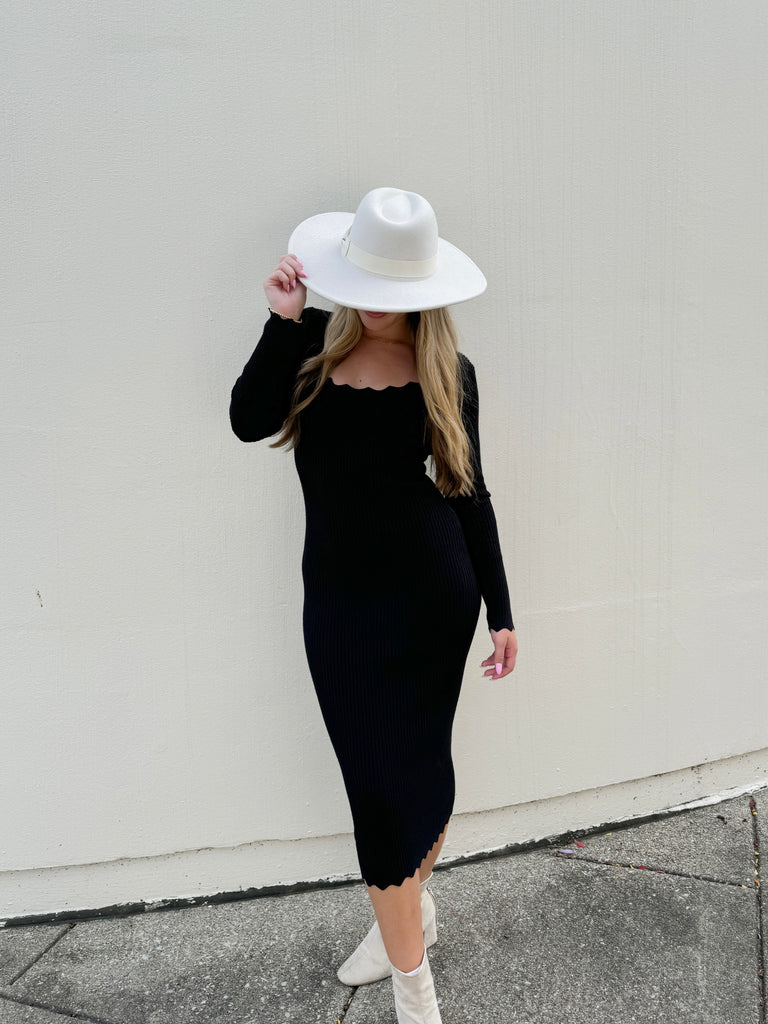 black dress with white pearls Long Sleeve Crystal Pearl Sequin Maxi Every detail feels delicate and royal Midnight Black And White Polka