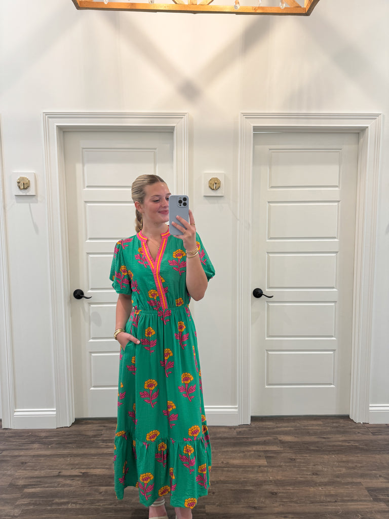 Palm Petals Dress Clothing Peacocks & Pearls Lexington