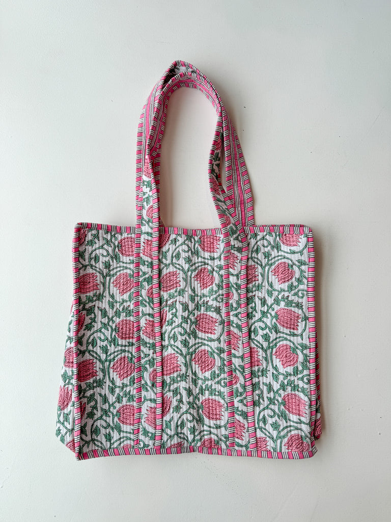 Calli Jane Tote Accessory Peacocks & Pearls Lexington Pink/Green