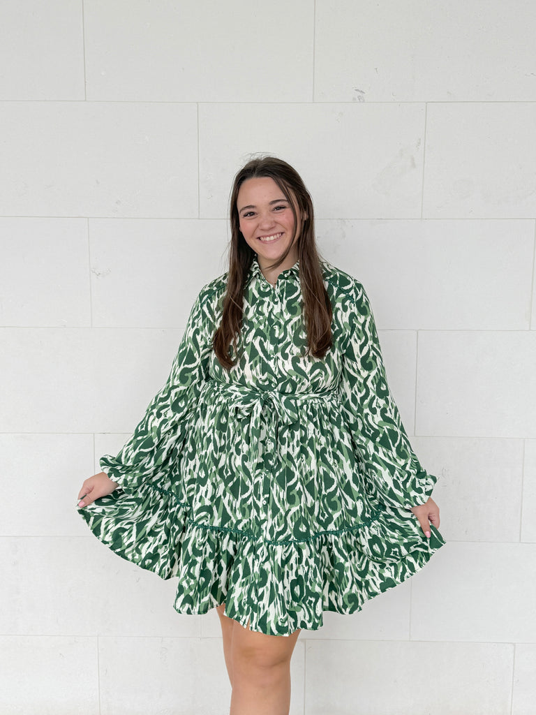 Evergreen Sparkle Dress Clothing Peacocks & Pearls Lexington