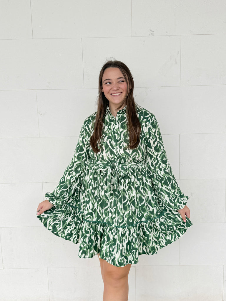 Evergreen Sparkle Dress Clothing Peacocks & Pearls Lexington