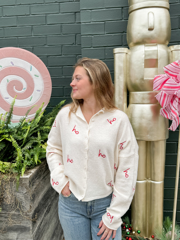 Holiday Cheer Cardigan Clothing Peacocks & Pearls Lexington White S