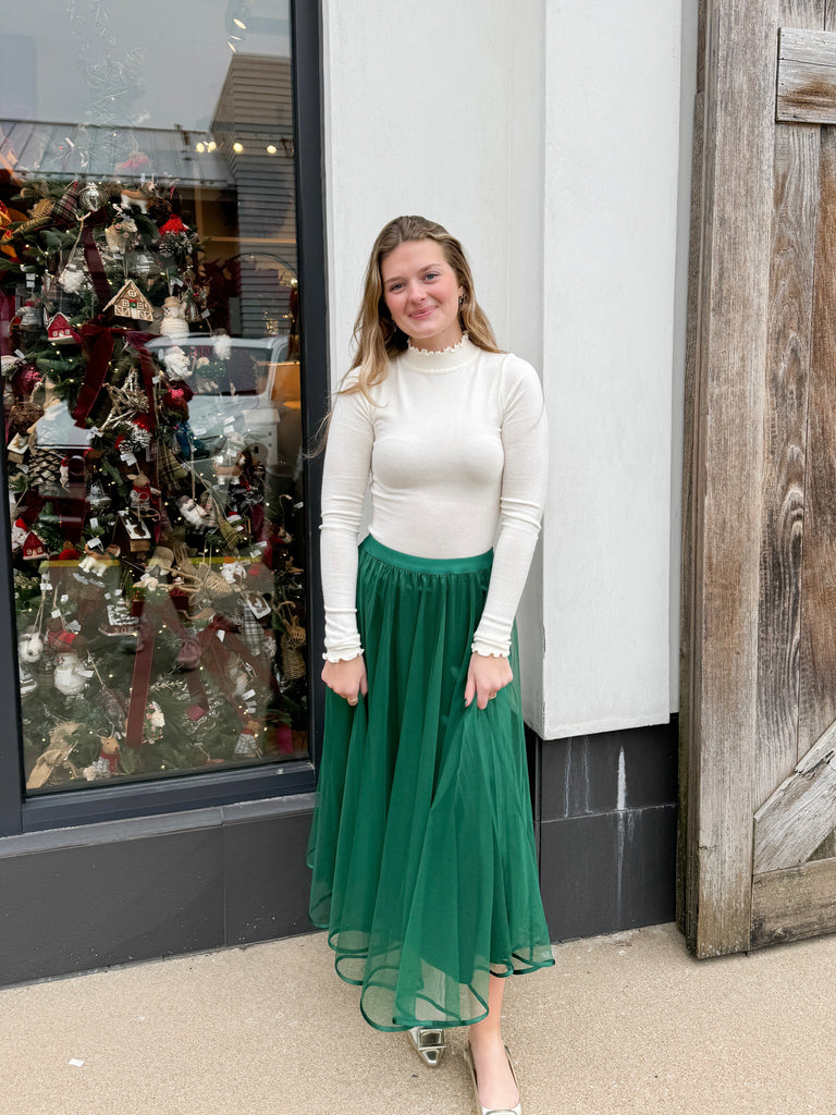 Merry Mistletoe Skirt Clothing Peacocks & Pearls Lexington