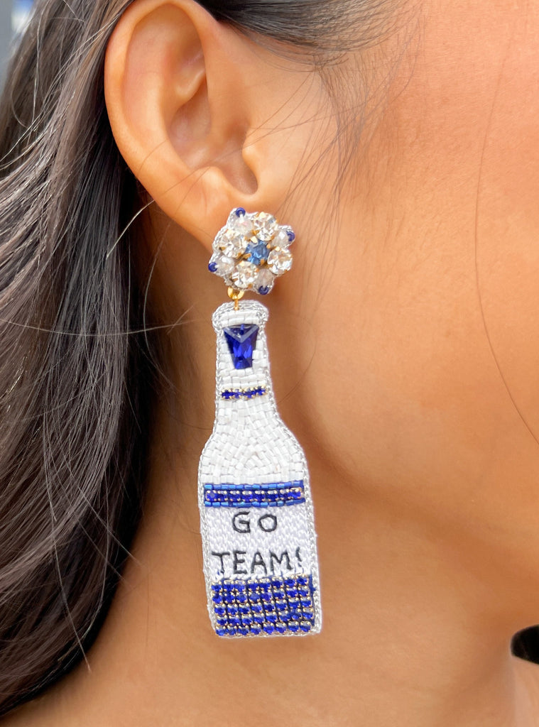 Go Team Bottle Earrings Jewelry Taylor Shaye Designs   