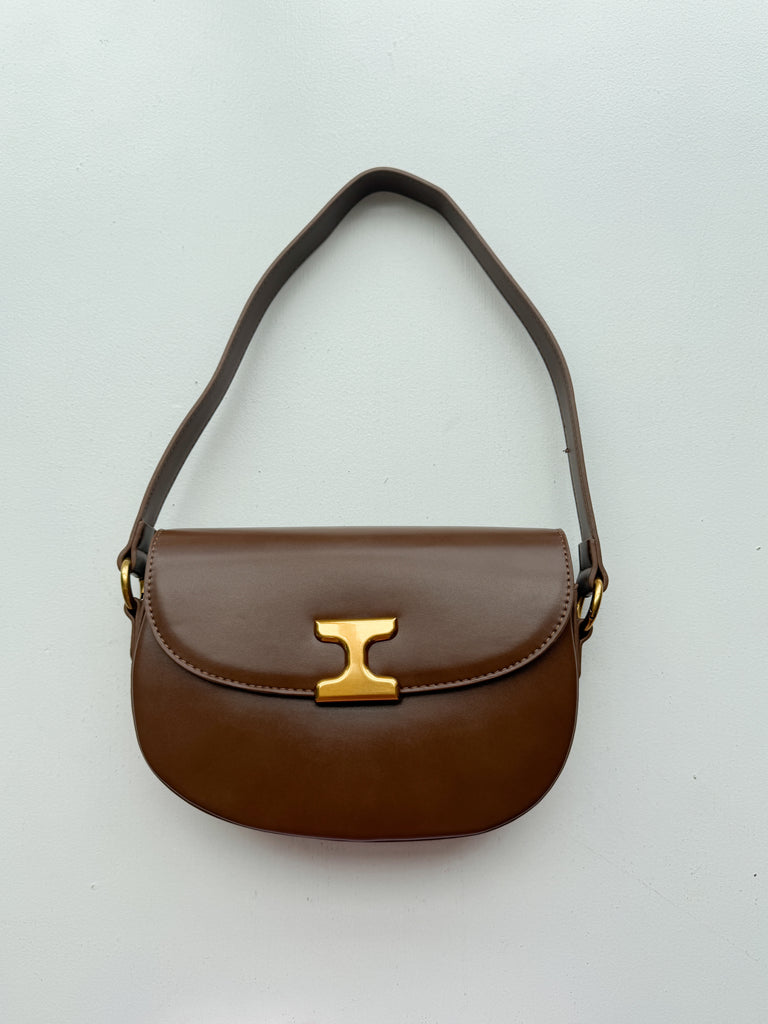 The Harper Shoulder Bag Purse Peacocks & Pearls Lexington Brown