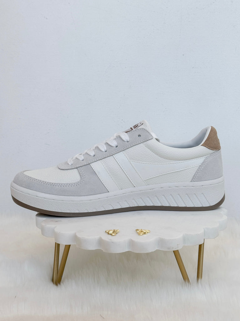 Grandslam White/Tan Sneaker Shoes Peacocks & Pearls Lexington