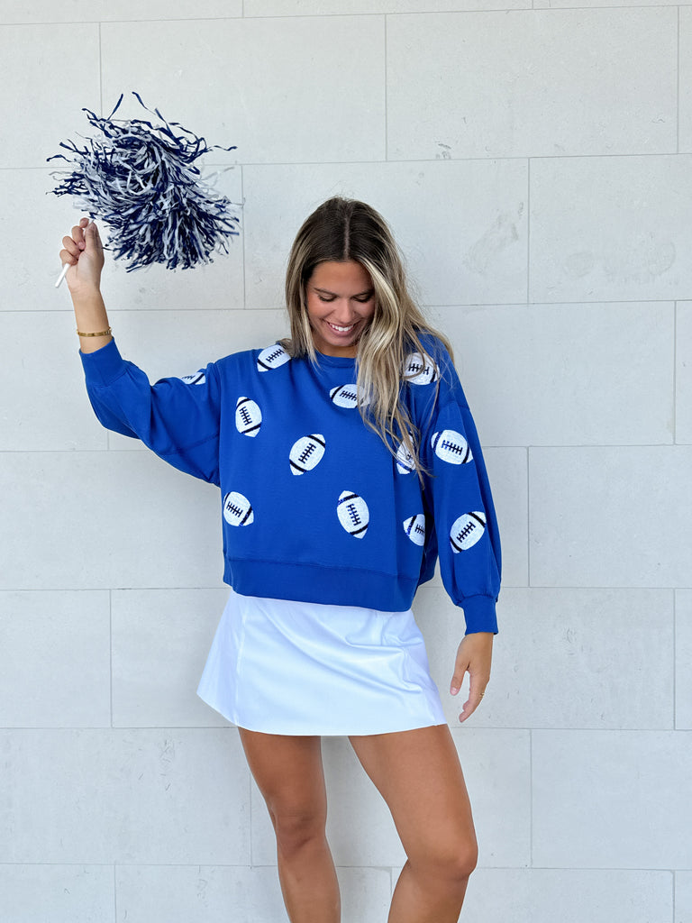 All About Football Sweatshirt Clothing Peacocks & Pearls Lexington   