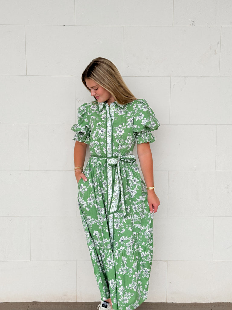 Meadow Bloom Midi Dress Clothing Peacocks & Pearls Lexington