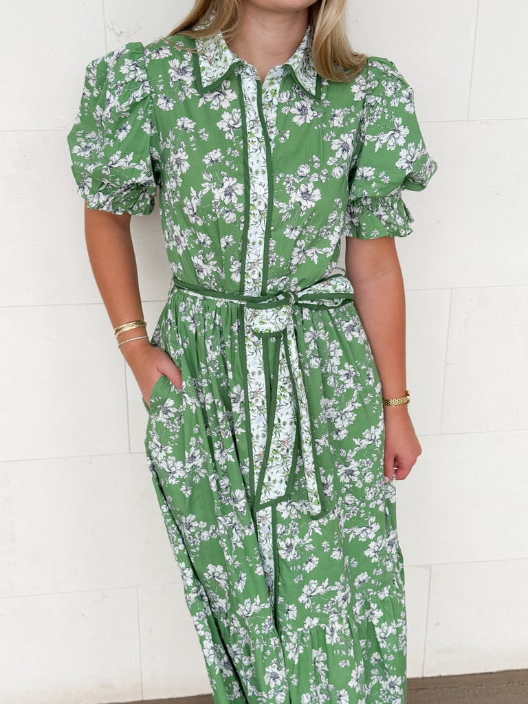 Meadow Bloom Midi Dress Clothing Peacocks & Pearls Lexington