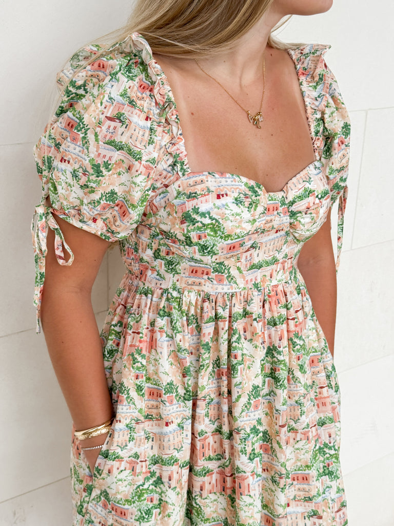 The Tuscan Escape Dress Clothing Peacocks & Pearls Lexington