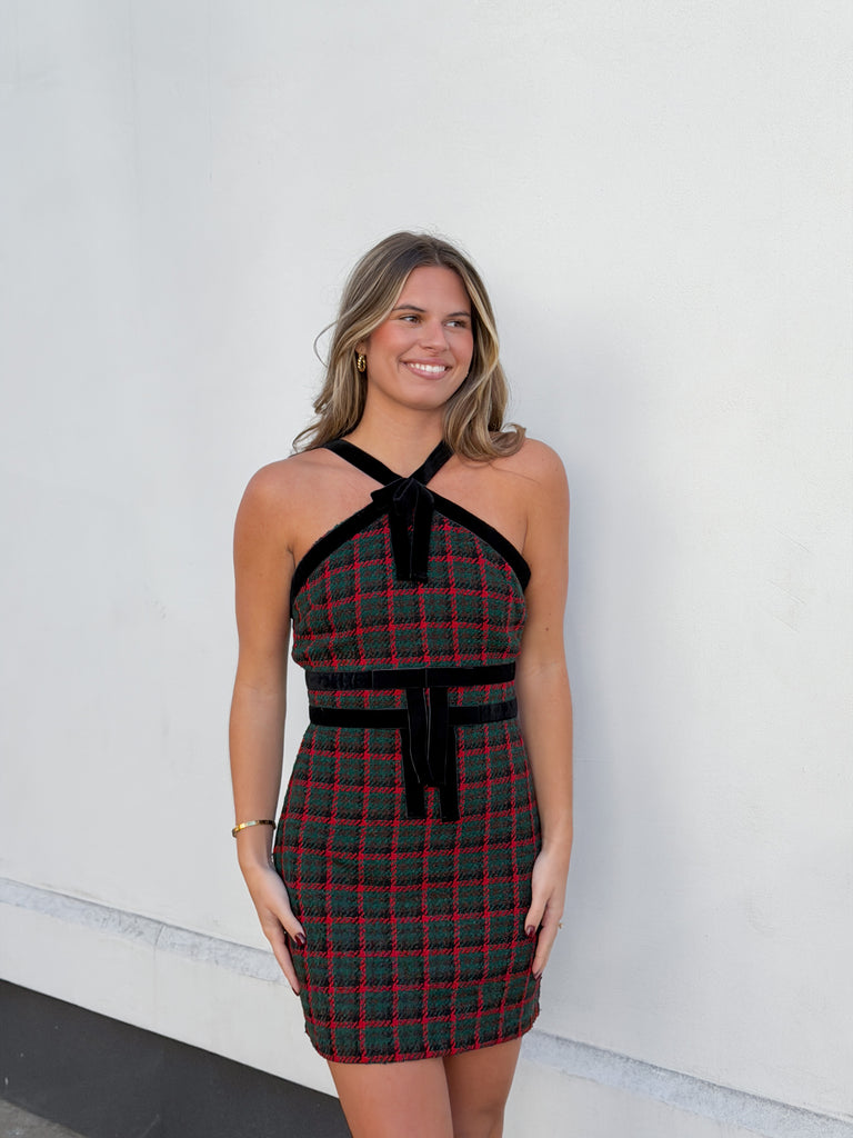 Check The Halls Short Dress Clothing Peacocks & Pearls Lexington