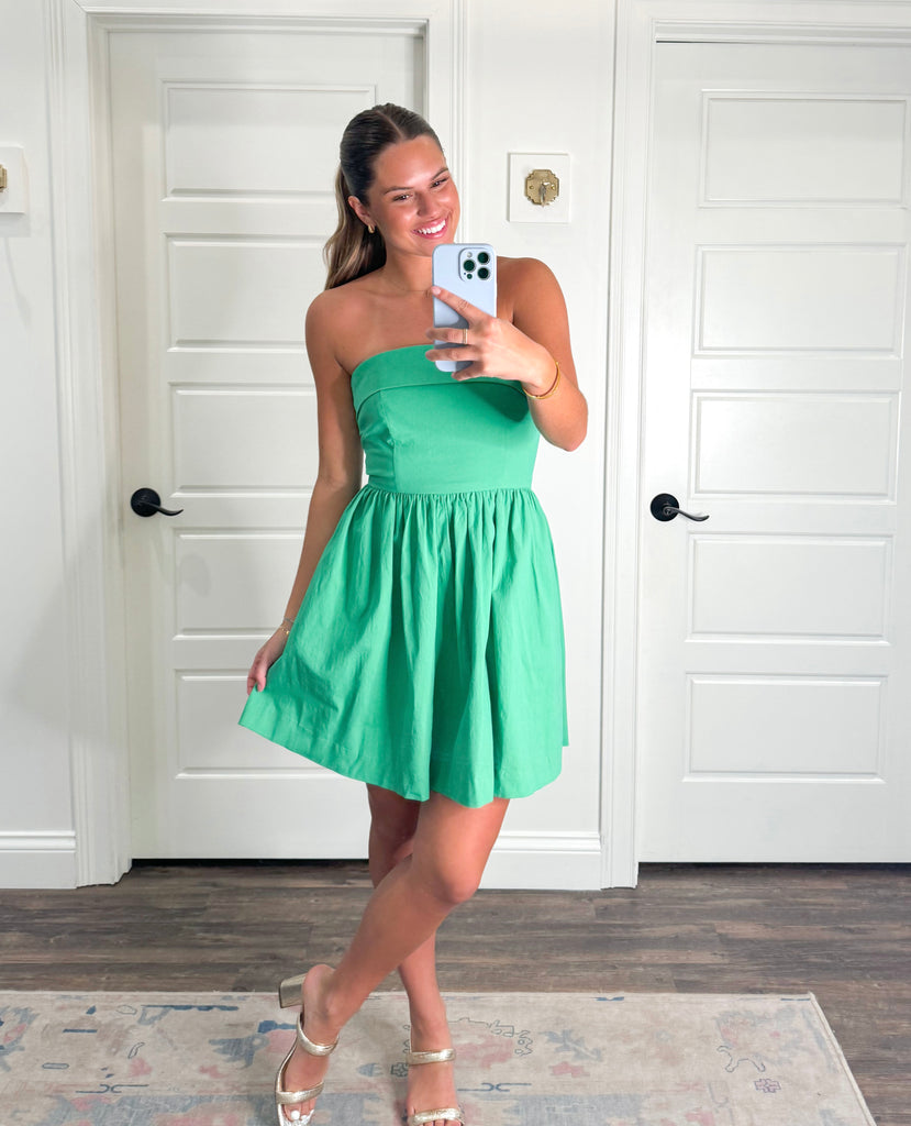 Lucky Charm Strapless Dress Clothing Peacocks & Pearls Lexington   