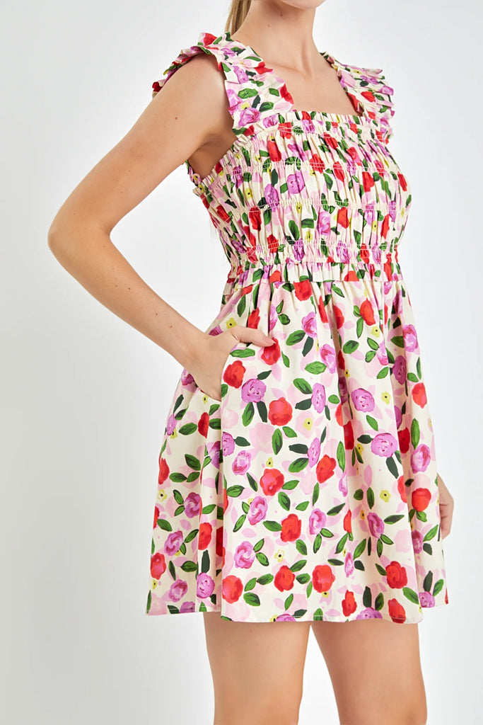 Flirty Thurby Flower Dress Clothing Peacocks & Pearls Lexington   