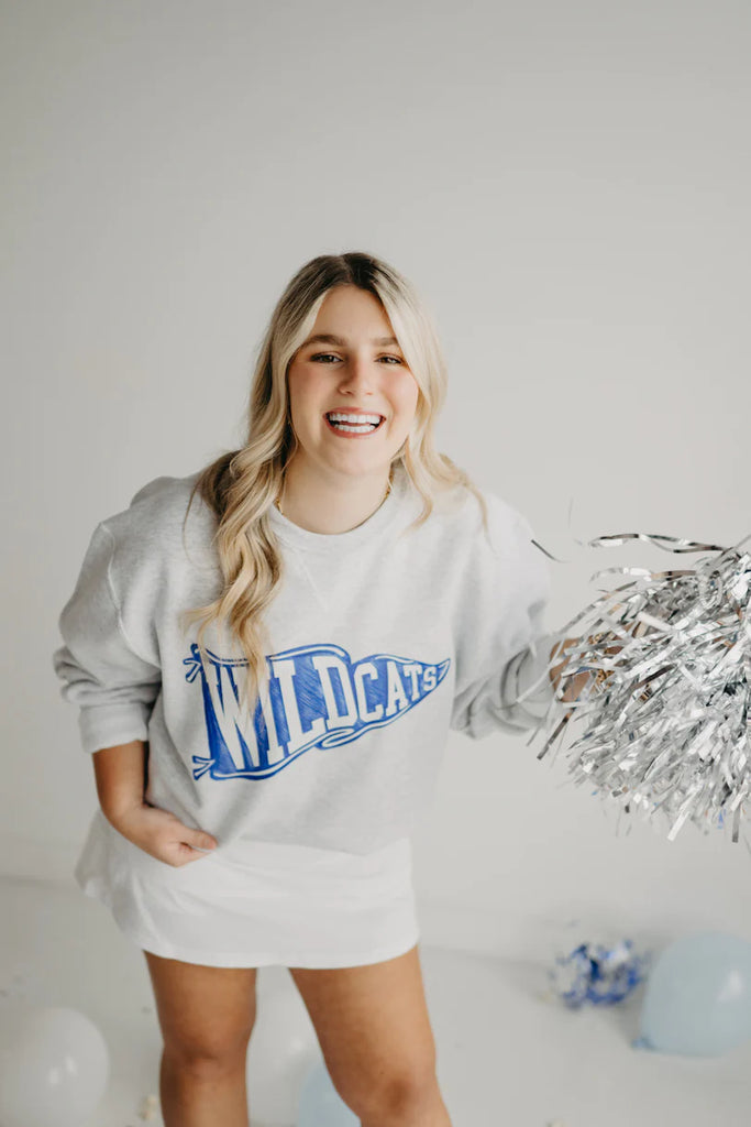 Wildcats Pennant Sweatshirt Clothing Peacocks & Pearls Lexington   