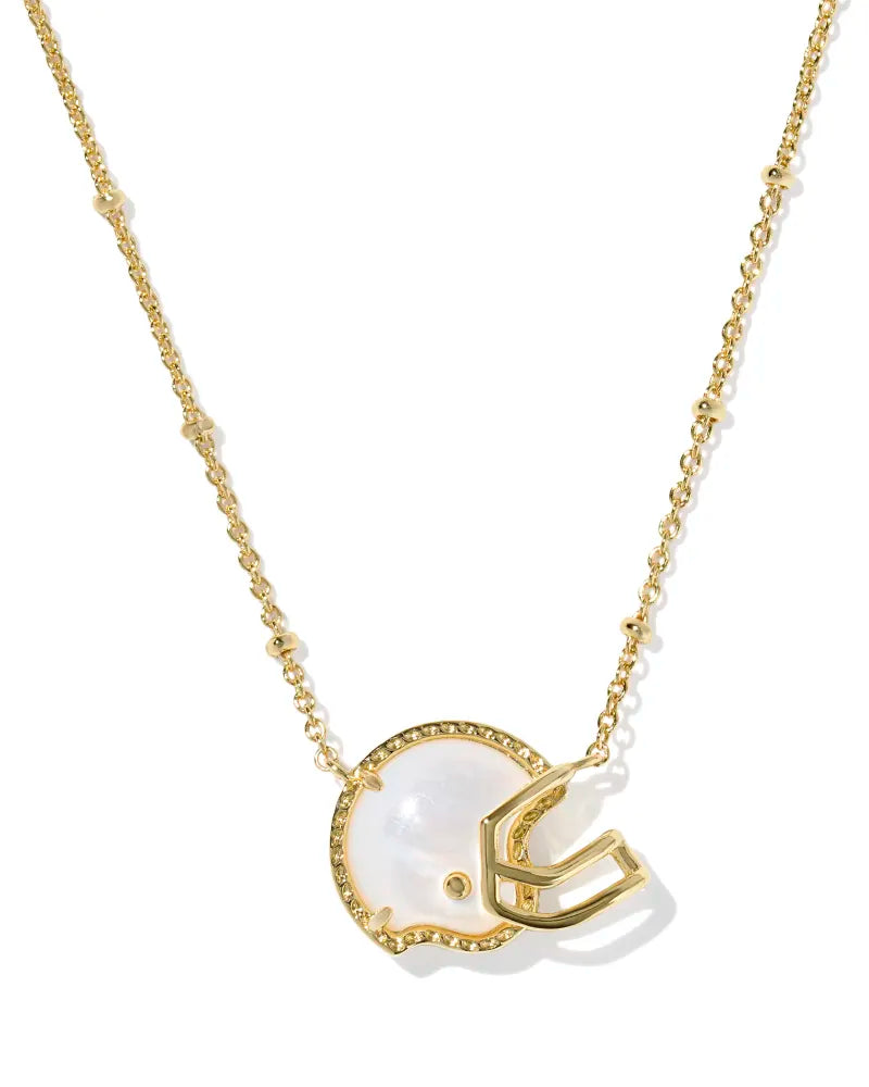 Football Helmet Gold Pendant Necklace Jewelry Peacocks & Pearls Lexington