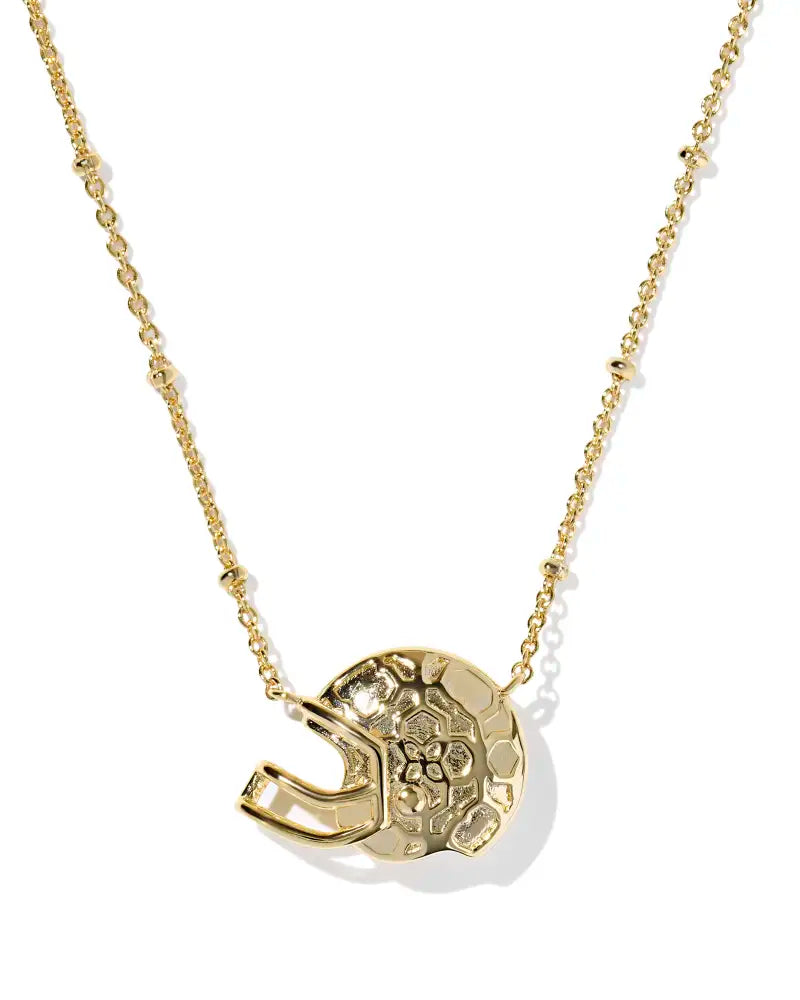 Football Helmet Gold Pendant Necklace Jewelry Peacocks & Pearls Lexington