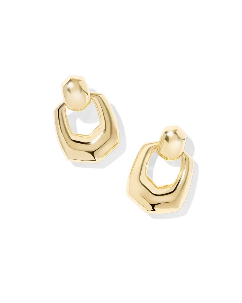 Kaitlin Open Frame Gold Earring Jewelry Peacocks & Pearls Lexington