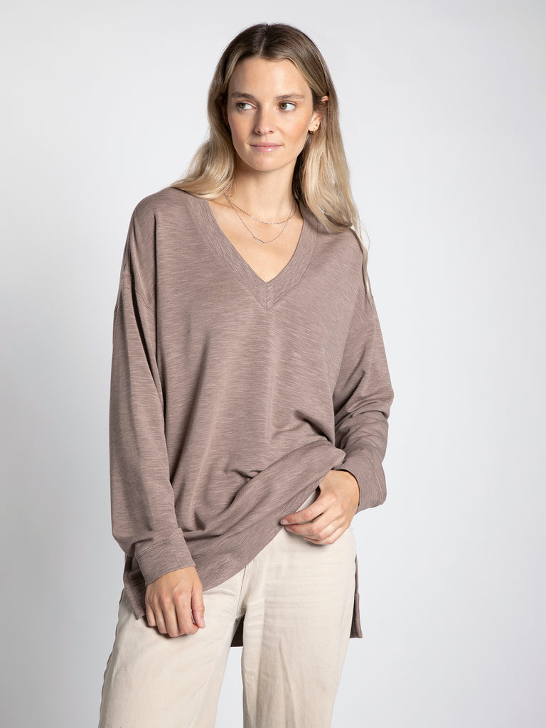 Something Comfy Top Clothing Thread & Supply Taupe S 