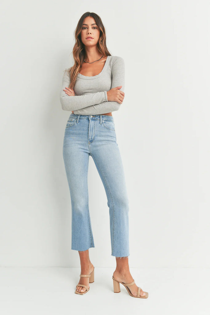 Emma Cropped Light Flare Jean Clothing Just Panmaco Inc   