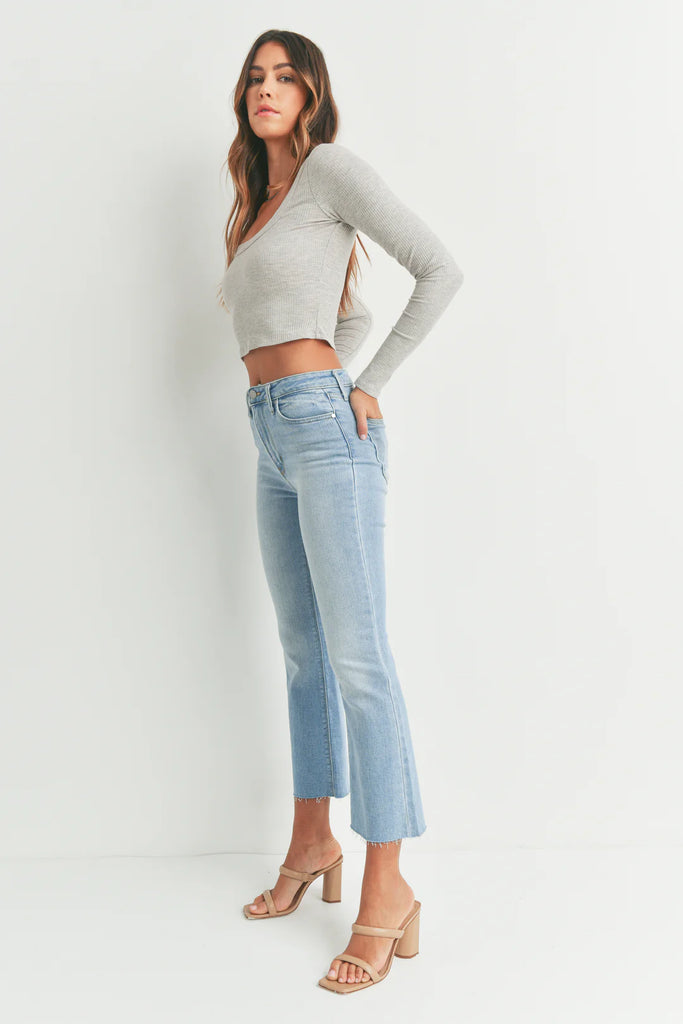 Emma Cropped Light Flare Jean Clothing Just Panmaco Inc   