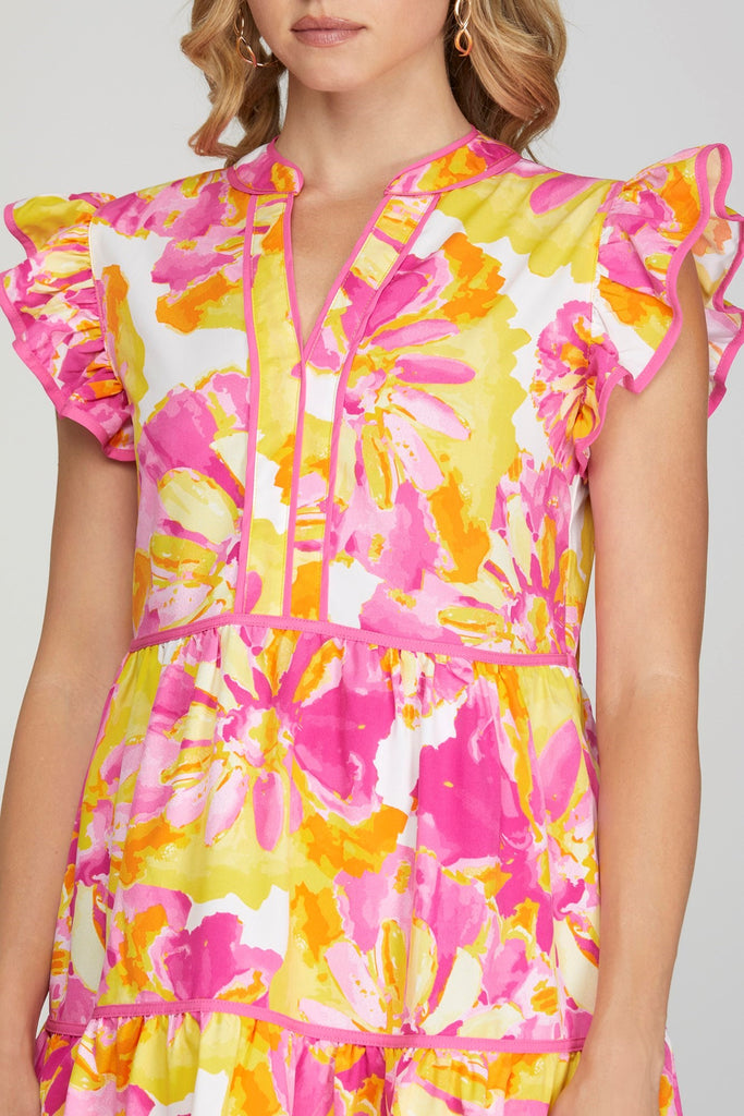 Current Cruise Tiered Short Dress Clothing Peacocks & Pearls Lexington   