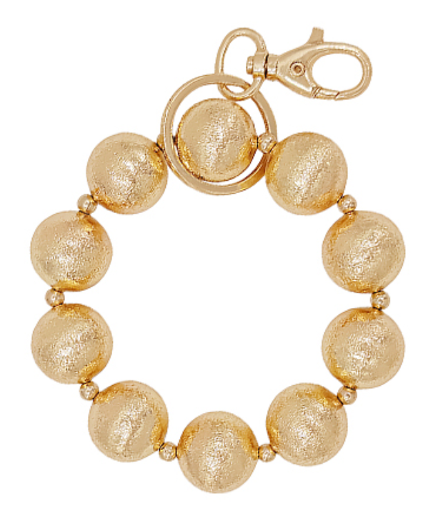 Gold Ball Key Chain Bracelet