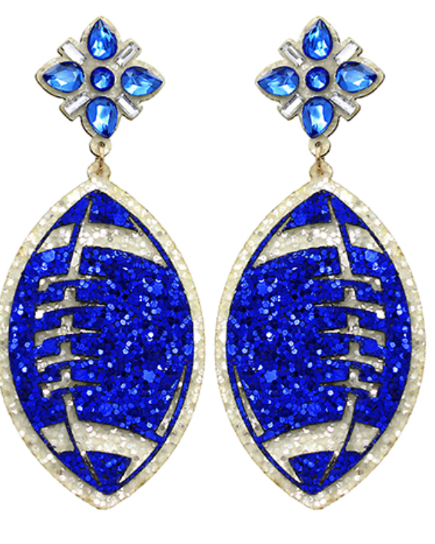 Royal Glitter Football Earrings Jewelry Golden Stella   