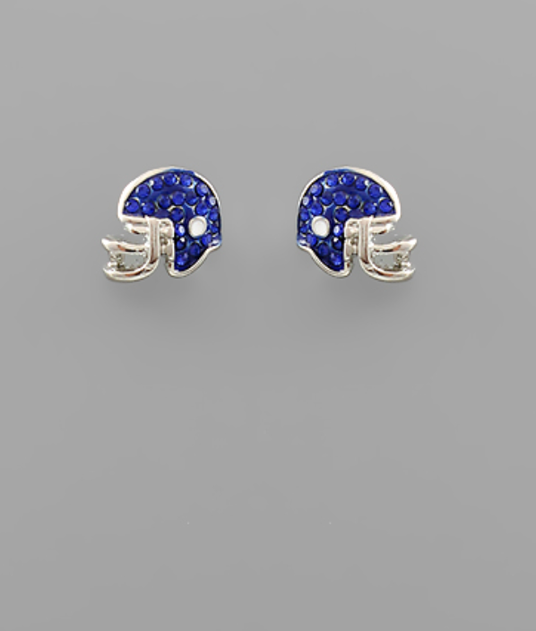 Mini Football Helmet Earring Jewelry Golden Stella   