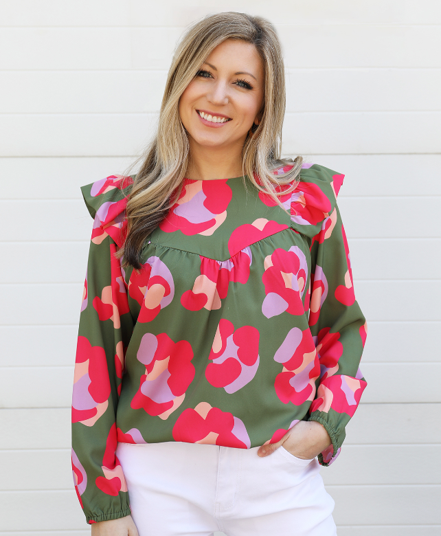 Spot On Olive Top Clothing Michelle Mcdowell   