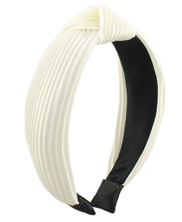 Wrinkle Style Knot Headband Accessory Golden Stella White  
