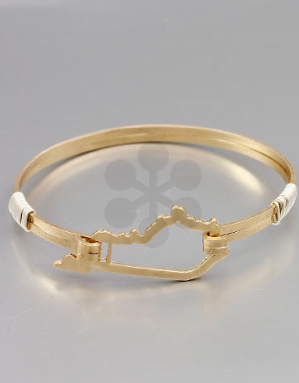 Gold State Bangle Jewelry Peacocks & Pearls Lexington   