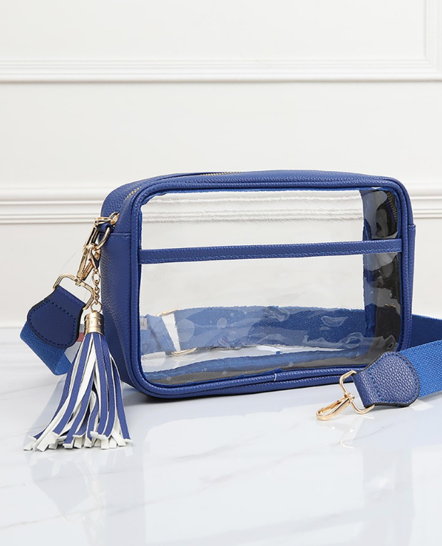 Clear Cross Body Bag Purse Peacocks & Pearls Lexington   