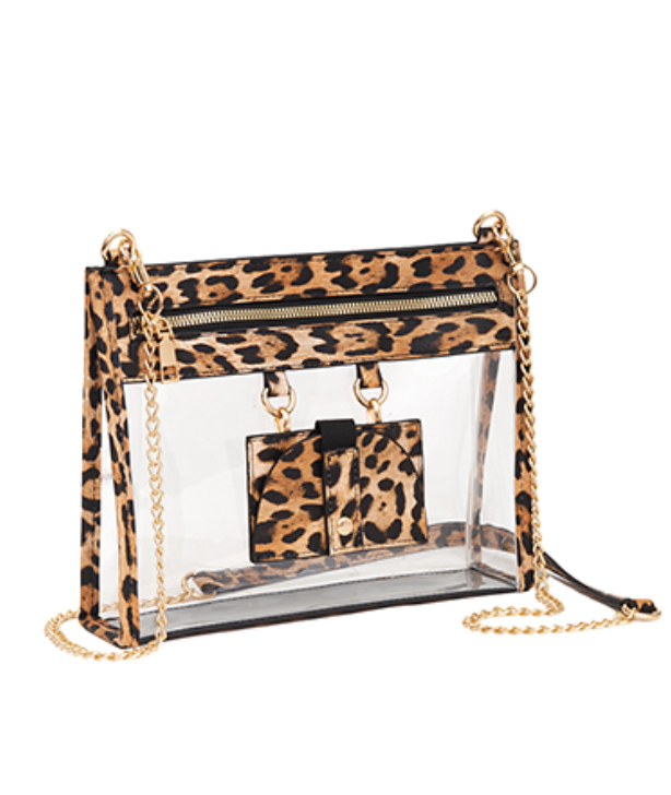 Clear Stadium Bag Accessory Peacocks & Pearls Lexington Leopard  